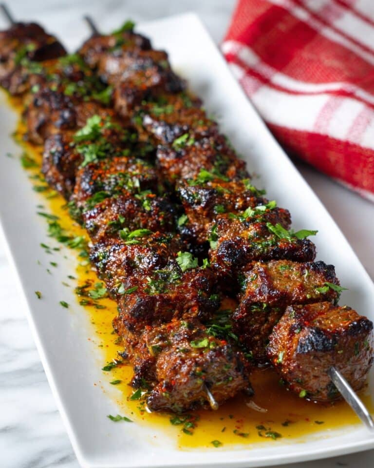 Oven-Beef Kabobs with Colorful Vegetables Recipe