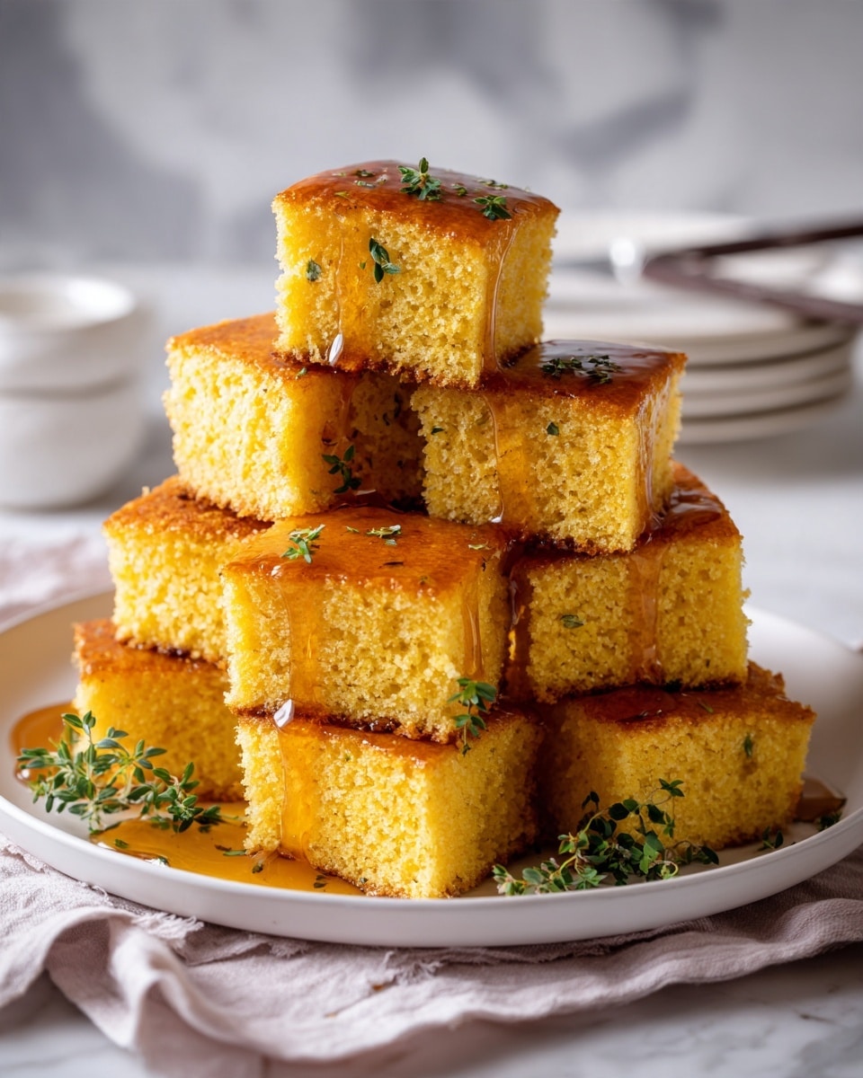Homemade Cornbread with Maple Butter Topping Recipe