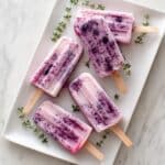 Creamy Layered Blueberry Ice Pops Recipe