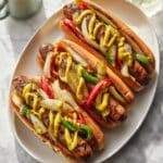 Jersey-Style Hot Dogs with Crispy French Fries and Tangy Mustard Recipe