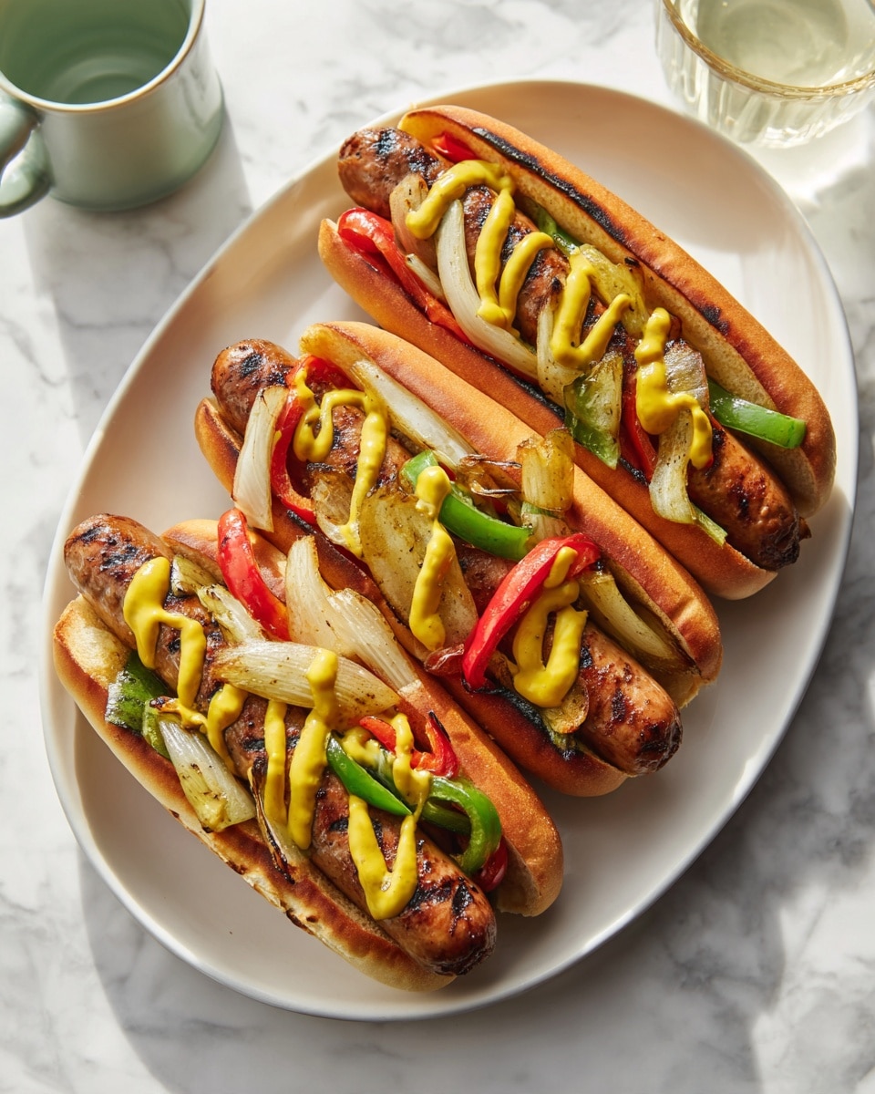 Jersey-Style Hot Dogs with Crispy French Fries and Tangy Mustard Recipe