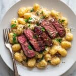Steak and Gnocchi Alfredo Recipe