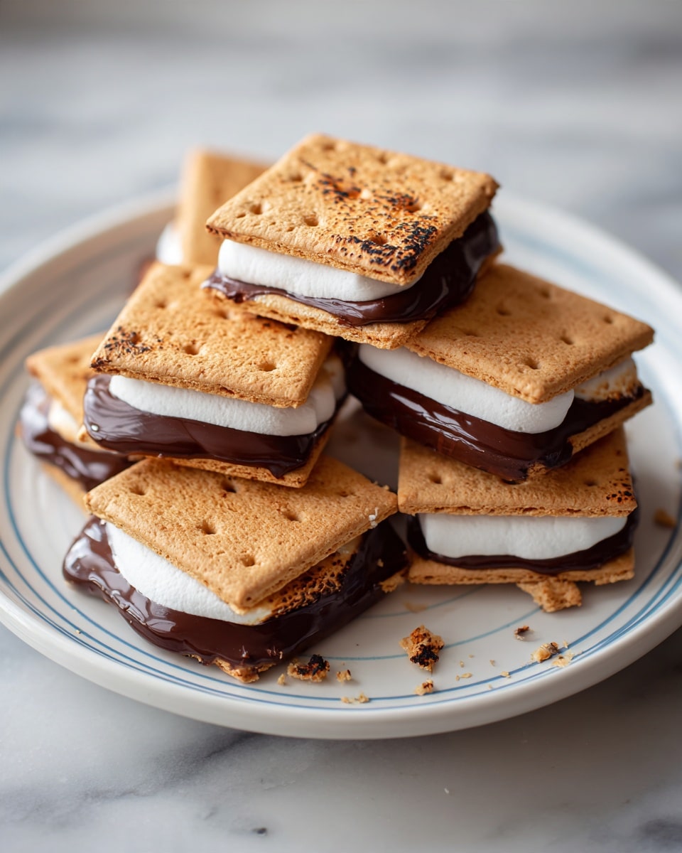 Mini S’mores: Bite-Sized Oven-Baked Treats with Marshmallows, Chocolate, and Graham Crackers Recipe - Recipe Image