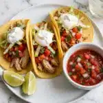 Rotisserie Chicken Tacos with Lime Crema Recipe