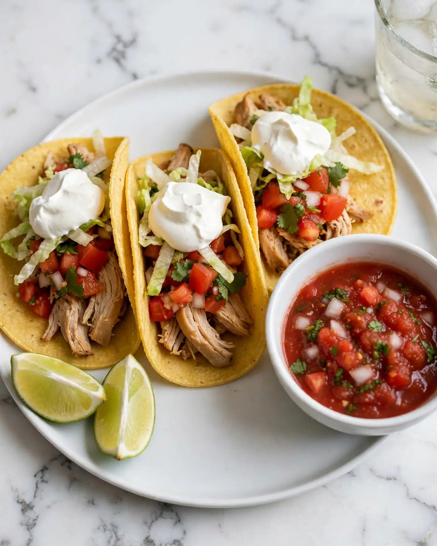 Rotisserie Chicken Tacos with Lime Crema Recipe