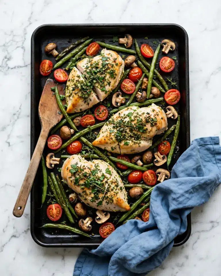 Sheet Pan Parmesan Chicken Breast and Veggies Recipe